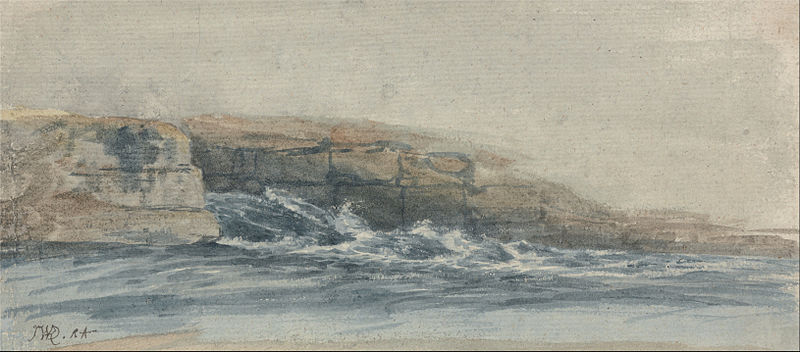 File:James Ward - Sea Breaking on Stony Cliffs at Left - Google Art Project.jpg