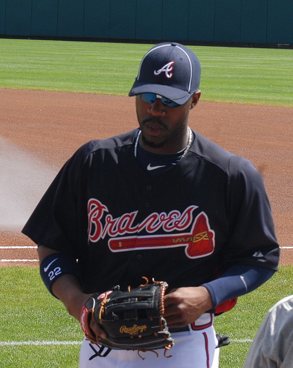 Heyward entering the dugout before a spring training game in 2011