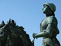 Joan of Arc, detail 1896 Place du Parvis, Reims. [2] archive copy at the Wayback Machine