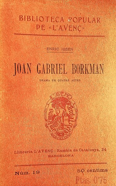 File:John Gabriel Borkman Catalan translation year 1904 in Barcelona Henrik Ibsen.jpg