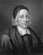 John Lightfoot (1602-1675) believed that ecclesiastical polity was not a matter of a divine law and that the church should be subordinate to the state, a position known as Erastianism at the Westminster Assembly. John Lightfoot.jpg