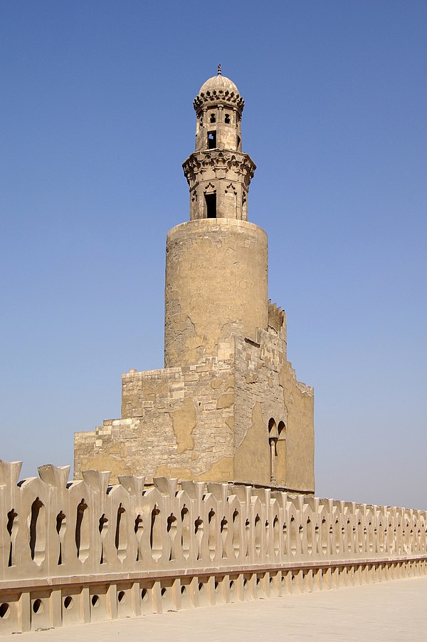 Minaret of Ibn-Tulun Mosque, the largest remaining building from the Tulunid period today.