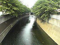 高田馬場分水路（呑口）分岐点付近 （東京都新宿区）