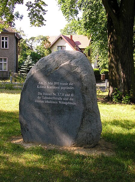 Karlshorst, Gedenkstein