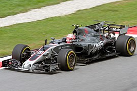 Magnussen bestuur vir Haas by die 2017 Maleisiese Grand Prix