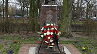 Monumento ao Massacre de Khojaly erigido em Haia, Países Baixos.