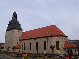 Church in Helmsdorf, Eichsfeld, Thuringia, Germany