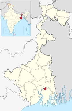 Location of Kolkata district in West Bengal