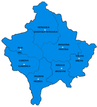 Districts of Kosovo KosovoCities.png