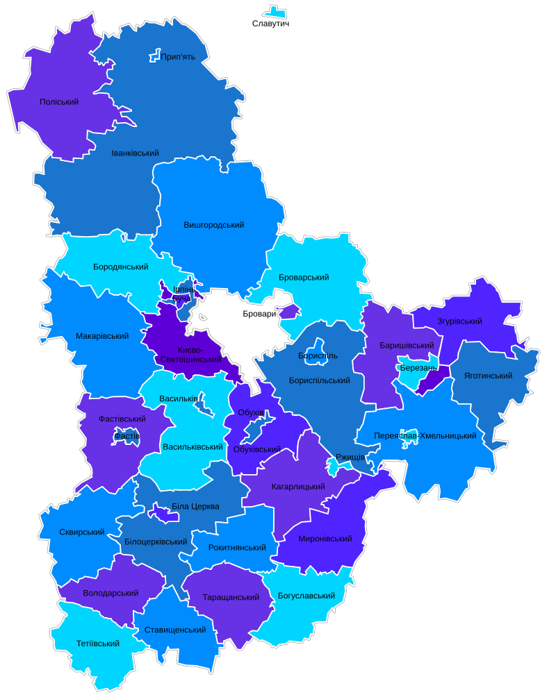 Область киева. Районы Киевской области на карте. Киевская область на карте Украины. Киевская область карта районов с городами. Карта Киевской области с населенными пунктами подробная.