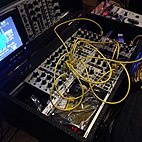 LZX Visionary video synthesizer - #basic #nye patch, little key little color, modulate & feedback... #codame booth ready to #cyber ghost yah (2013-12-31 20.25.52 by j bizzie).jpg