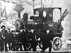 La voie ferrée du château, avec une petite locomotive 020T Krauss de 5 tonnes nommée "Hilda"[11]