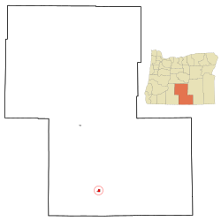 Emplacement dans le comté de Lake et en Oregon