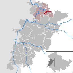Läget för kommunen Lauterbach i Wartburgkreis