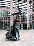 Leaping Hare on Crescent and Bell, 1988, i London.