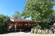 Deutsch: Leihstation für Bollerwagen vor dem Bergtierpark Blindham