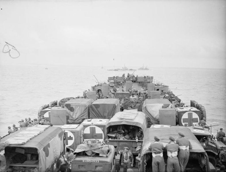 File:Liberation of Europe- Allied Craft Off the Beaches of Normandy. 6 June 1944, on Board USS Lst 25, As Allied Invasion Ships Made For the Beaches. A23890.jpg