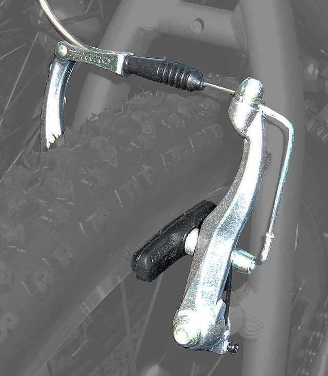 File:Linear pull bicycle brake highlighted.jpg - Wikipedia