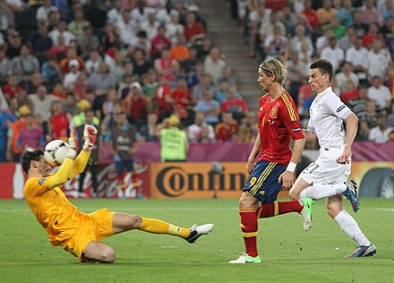 França contra Espanya a l'Eurocopa 2012.