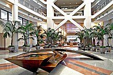 Looking at the Main Lobby at the Clinical Research Center at NIH LobbyClinicalResearchCenterNIH.jpg