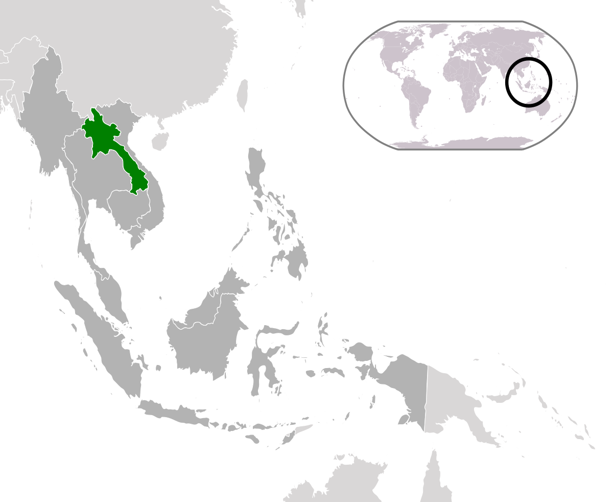 carte du monde laos