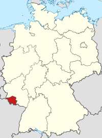 Mappa di localizzazione Saarland in Germania.svg