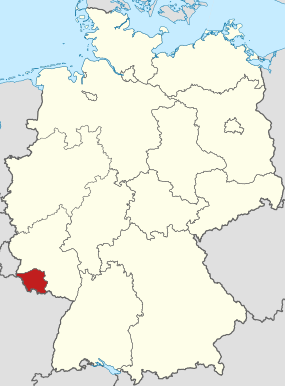 Localização de Sarre na Alemanha