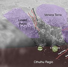 Схематическая карта Области Лоуэлла на Плутоне