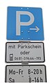 Information sign for "mobile parking" in Saarbrücken