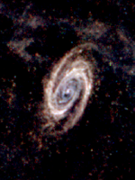 M81 en infrarouge lointain par télescope spatial Herschel.