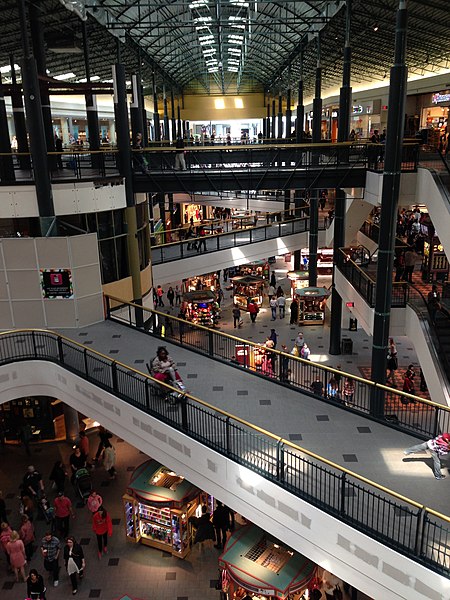 The Mall of America has three levels on its western side, pictured above.