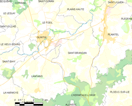 Mapa obce Saint-Brandan