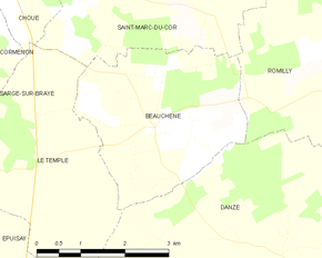 Poziția localității Beauchêne
