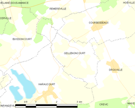 Mapa obce Gellenoncourt
