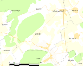 Mapa obce Lagney