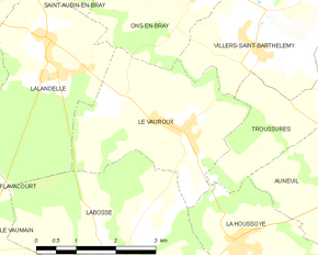 Poziția localității Le Vauroux