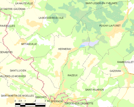 Mapa obce Hermeray