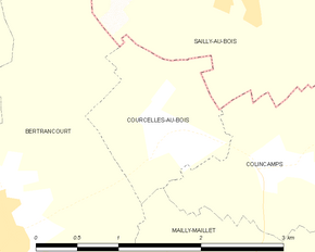 Poziția localității Courcelles-au-Bois