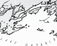 نقشه ای که در سال 1870 ترسیم شده و نشان دهنده مکان فانوس دریایی جزیره کبوتر است. png