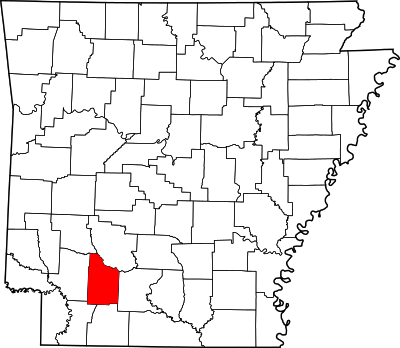 Map of Arkansas highlighting Nevada County.svg