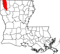 Map of Louisiana highlighting Bossier Parish.svg