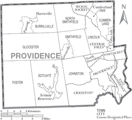 Kaart van Providence County