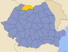 Letak County Maramureş di Rumania