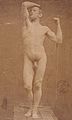Auguste Neyt, modèle de Rodin, posant devant l'objectif de Gaudenzio Marconi (1877, musée Rodin).