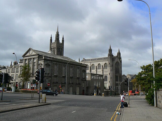 Marischal College from the rear, showing Mitchell Tower and Mitchell Hall