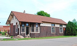 Marquette and Western Railroad Negaunee Freight Depot Negaunee 2009.jpg