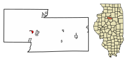 Marshall County Illinois Incorporated and Unincorporated areas Sparland Highlighted.svg