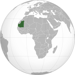 Location of Mauritania