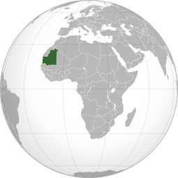 Localização da Mauritânia