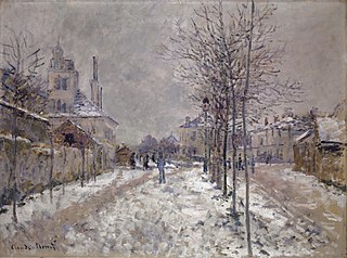 Le boulevard de Pontoise à Argenteuil, neige
